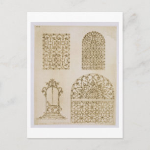 Carte Postale Grillades en fer islamique pour fenêtres et puits,