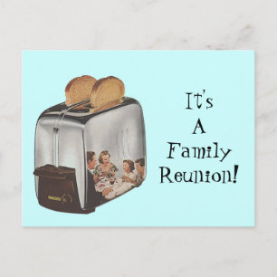 Carte Postale Grille-pain Retro Retro Family Reunion