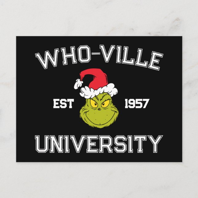 Carte Postale Grille | Who-ville University Est 1957 (Devant)