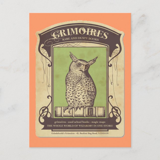 Carte postale Grimoires Owl (Devant)