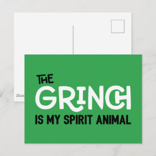 Carte Postale Grinch est ma citation de Spirit Animal
