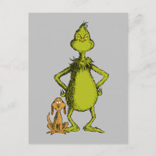 Carte Postale Grinch   posture de Max et Grinch