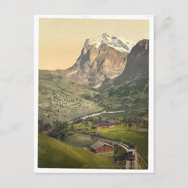 Carte Postale Grindelwald et Mont Wetterhorn, Oberland bernois (Devant)