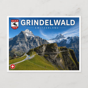 Carte Postale Grindelwald – Première promenade sur la falaise, S