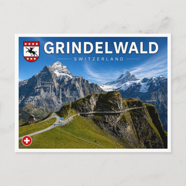Carte Postale Grindelwald – Première promenade sur la falaise, S (Devant)