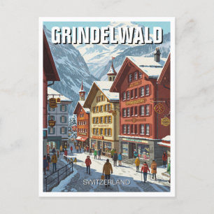 Carte Postale Grindelwald Suisse Travel