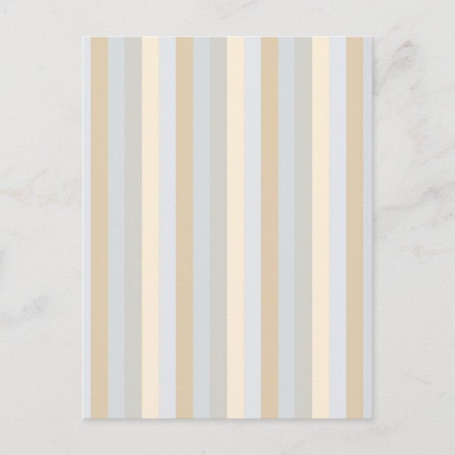 Carte Postale Gris doux Motif de bandes verticales (Devant)