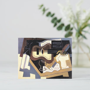 Carte Postale Gris - Guitare et Clarinet, art,