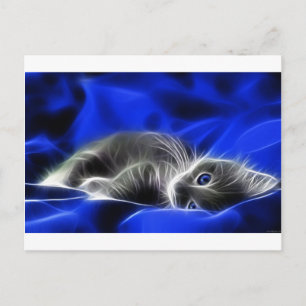 Carte Postale Gris Kitten Awakes