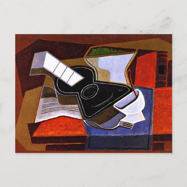 Carte Postale Gris - La Guitare Noire (Devant)