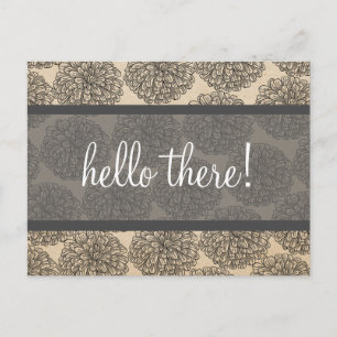 Carte postale Gris Vintage Zinnia