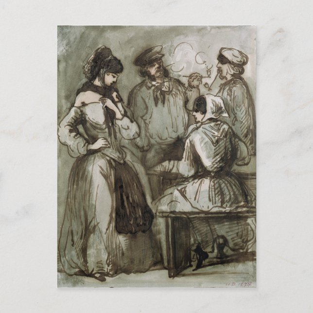 Carte Postale Grisettes et travailleurs (Devant)