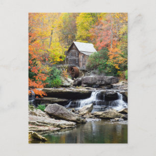 Carte Postale Grist Mill Glade Creek West Virginia Waterfall,