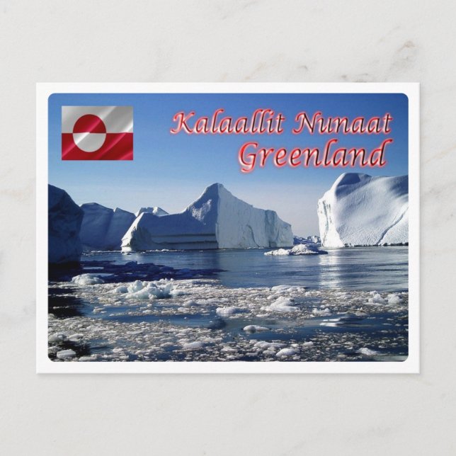Carte Postale Groenland - Icebergs - (Devant)