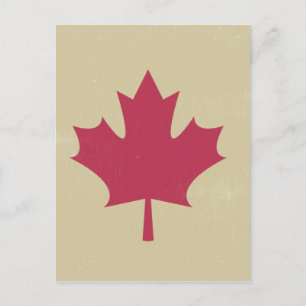 Carte Postale gronder le drapeau canadien