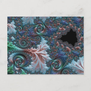 Carte Postale Groovy Colorful Boho Hippie Mandelbrot Art Fractal
