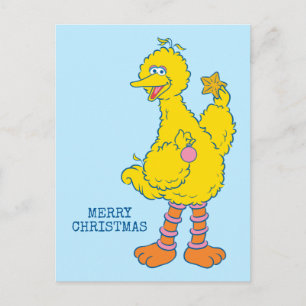 Carte Postale Gros Oiseaux tenant des ornements de Noël