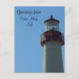 Carte Postale Gros plan de Lighthouse Cape May, NJ