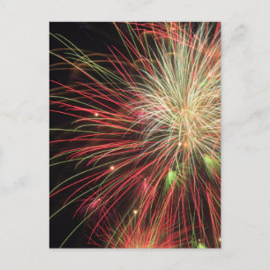 Carte Postale Gros plan des feux d'artifice