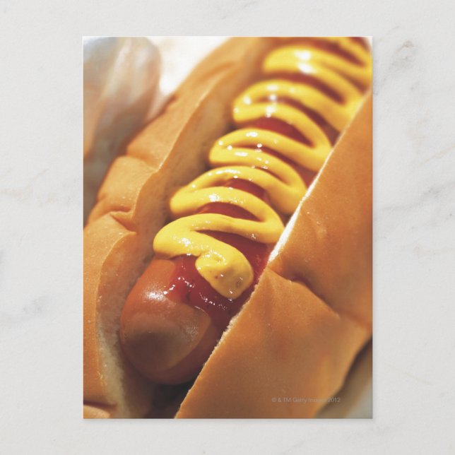 Carte Postale gros plan d'un hot-dog (Devant)