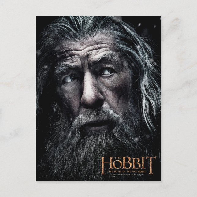 Carte Postale Gros plan sur Gandalf (Devant)