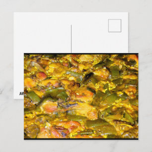 Carte Postale Gros plan sur la paella espagnole