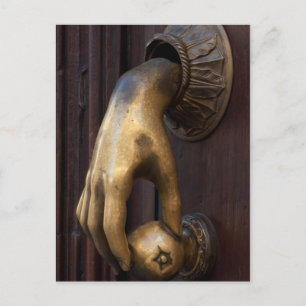 Carte Postale Gros plan sur la porte à main, Mexique