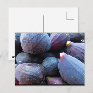 Carte Postale Gros plan sur le fruit de figue violette