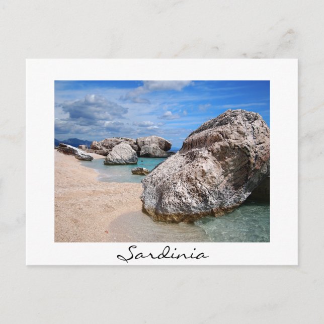 Carte Postale Gros rochers sur la plage de Cala Mariolu en Sarda (Devant)