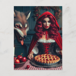 Carte Postale Grosse Petite Grande Mauvaise Loup Rouge