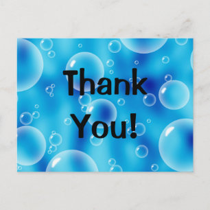 Carte Postale Grosses bulles bleues rebondissantes