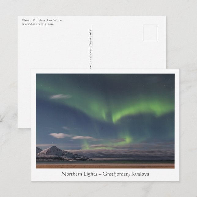 Carte Postale Grøtfjorden Kvaloya Norvège (Devant / Derrière)