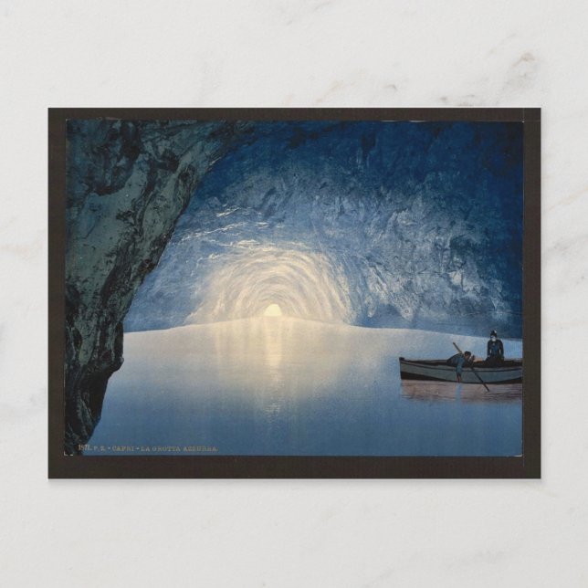 Carte Postale Grotte bleue, Capri, île de, photo de cru de (Devant)