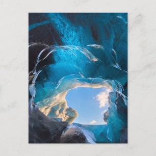 Carte Postale Grotte de cristal, champ de glace de Vatnajokull,