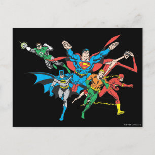 Carte Postale Groupe 4 de la Justice League of America