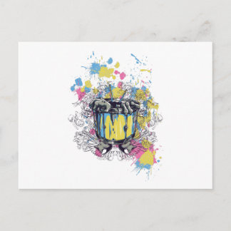 Carte Postale groupe, batterie, basse, musicien, jazz, drummer d