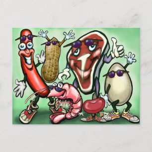 Carte Postale Groupe d'aliments pour protéines de viande