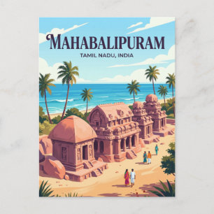 Carte Postale Groupe de monuments de Mahabalipuram en Inde