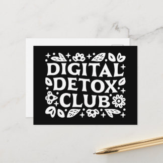Carte Postale Groupe de soutien du club de désintoxication numér