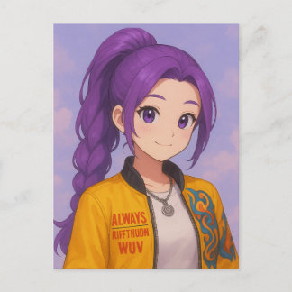 Carte Postale Groupe d'idoles Anime K-Pop | Pop de style manga o