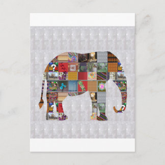 Carte Postale GROUPE ELEPHANT à bas prix GRANDcard NVN491