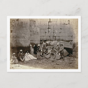 Carte Postale Groupe photographe dans le Hall of Columns, Karnak
