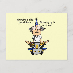Carte Postale Growing Up est un Humour facultatif
