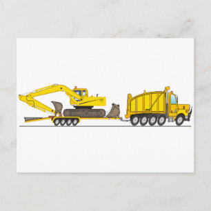 Carte Postale Grue de camion à vidange lourde