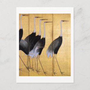 Carte Postale Grue, Ogata Korin Art japonais