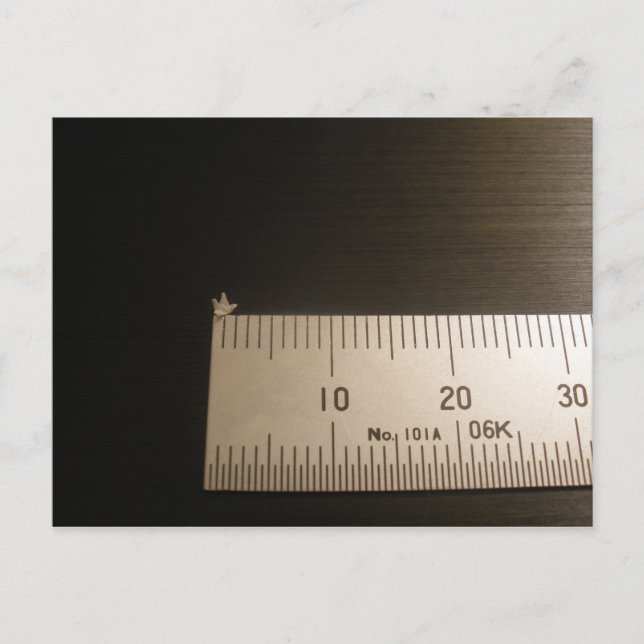 Carte Postale Grue Origami de 2 mm (Devant)