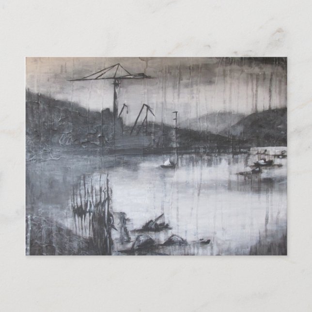 Carte Postale Grues au-dessus de la rivière Clyde (Devant)