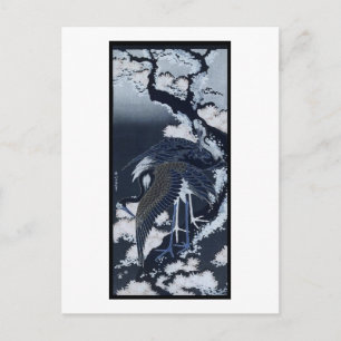 Carte Postale Grues japonaises peinture c. 1832-33