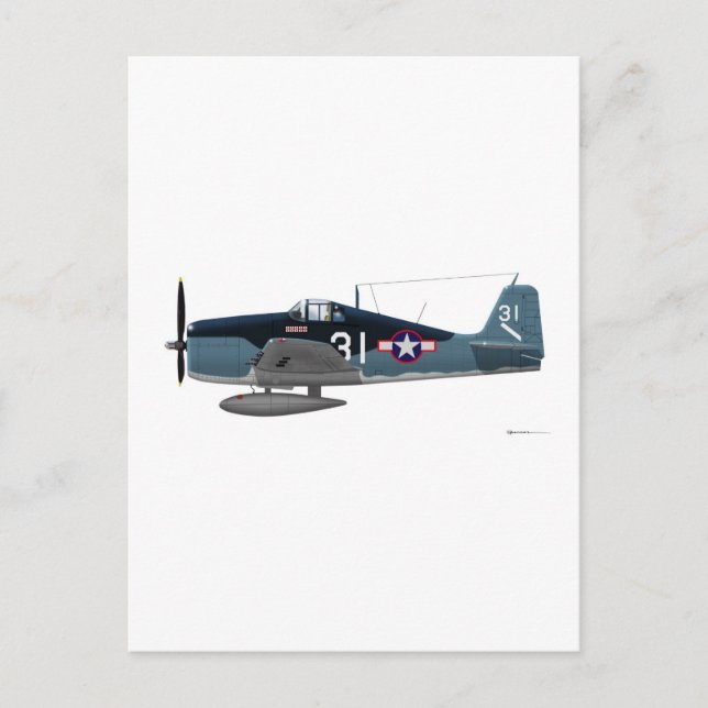 Carte Postale Grumman F-6F Wildcat (Devant)