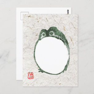Carte Postale Grumpy Grenouille japonaise crapaud 19ème siècle